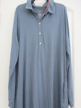 STATE OF DAY - Women's Fluid-Knit Collared Sleepshirt - M
